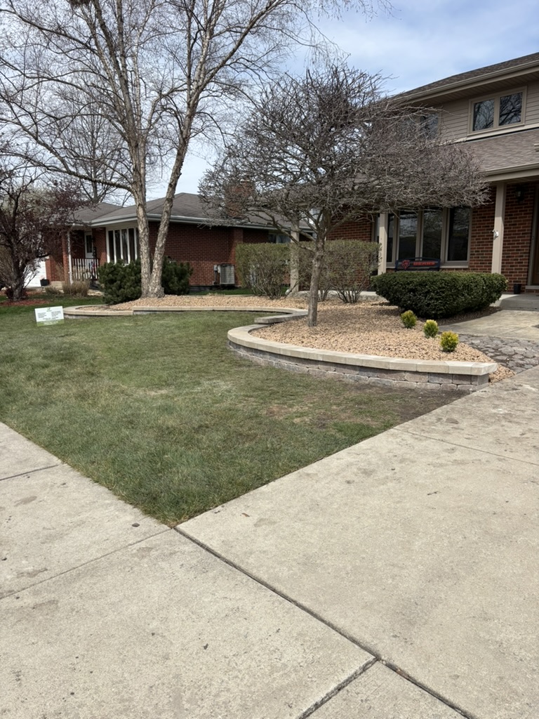 Retaining Wall and Grass Seeding